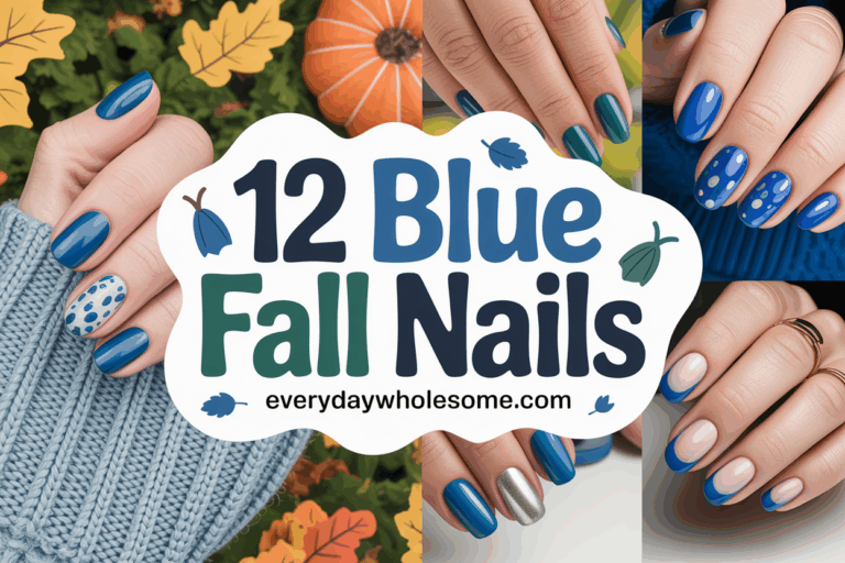 12 Stunning Blue Fall Nail Ideas to Try This Season