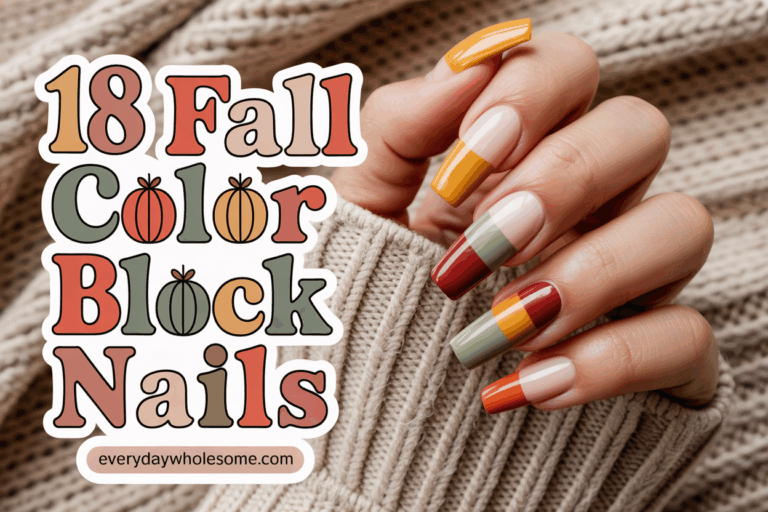 18 Fall Color Block Nails Trends to Elevate Your Autumn Style
