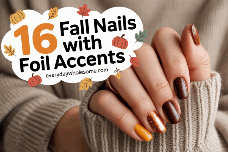 16 Fall Nails With Foil Accents Ideas for Chic and Trendy Seasonal Looks