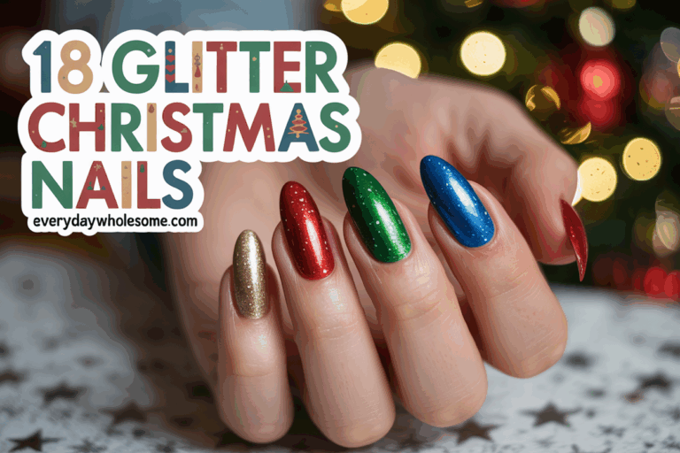 18 Glitter Christmas Nails Ideas for Festive and Stylish Holiday Looks