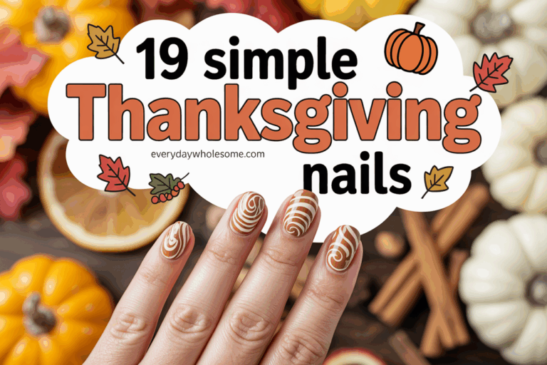 19 Simple Thanksgiving Nails Simple Ideas for Effortless Festive Style