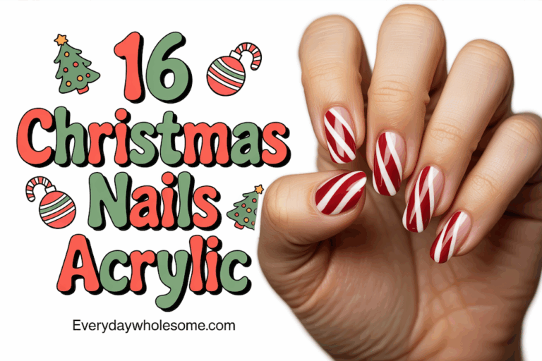 16 Christmas Nails Acrylic Designs for a Festive Holiday Look