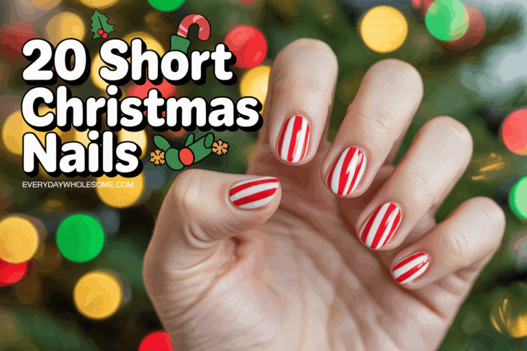 20 Short Christmas Nails Perfect for Festive Minimalism and Style