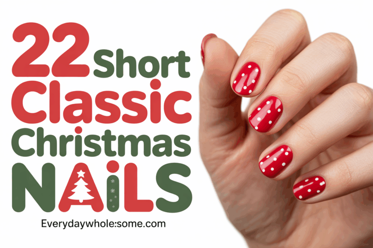 22 Classy Christmas Nails Short Length Ideas for Elegant Holiday Style