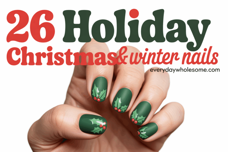 26 Holiday Nails Christmas and Winter Ideas for Festive Season Style