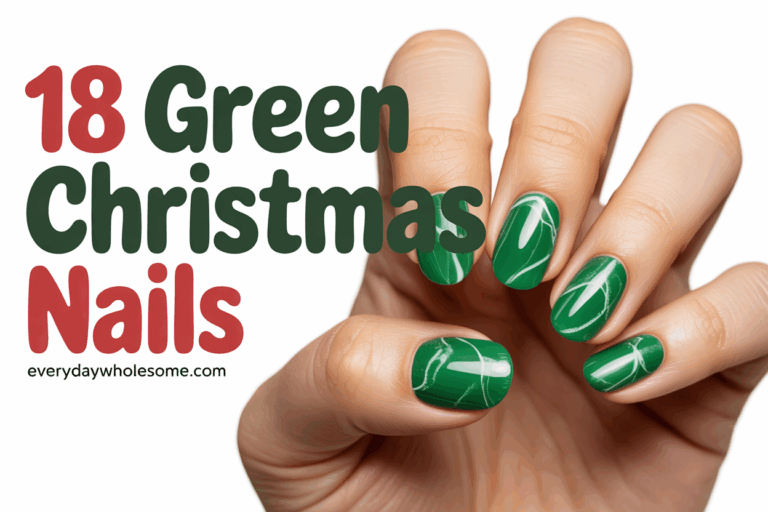 18 Green Christmas Nails Perfect for Festive Style and Elegance