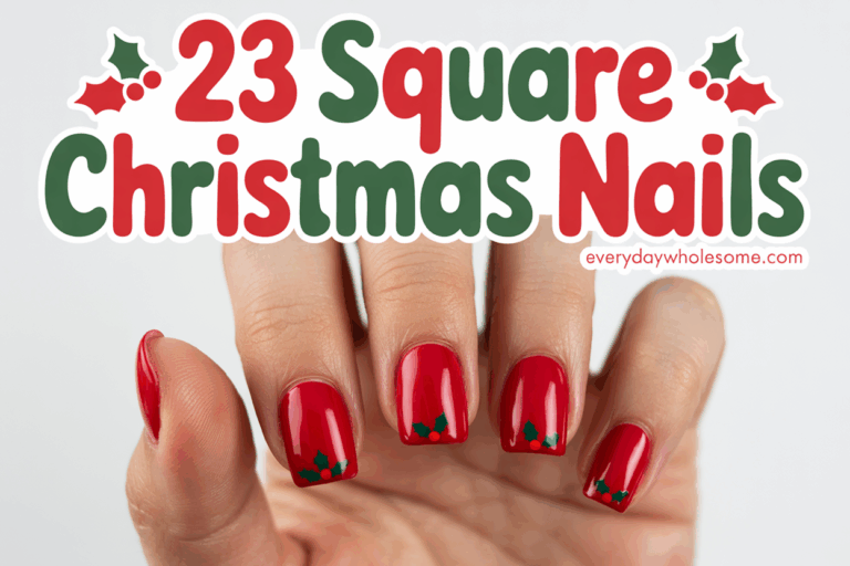 23 Christmas Nails Square Shaped Designs to Elevate Your Holiday Style