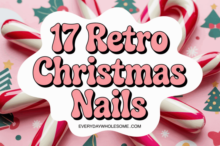 17 Retro Christmas Nails Ideas to Celebrate the Season in Style