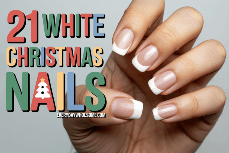 21 White Christmas Nails Ideas for Elegant Winter Manicures