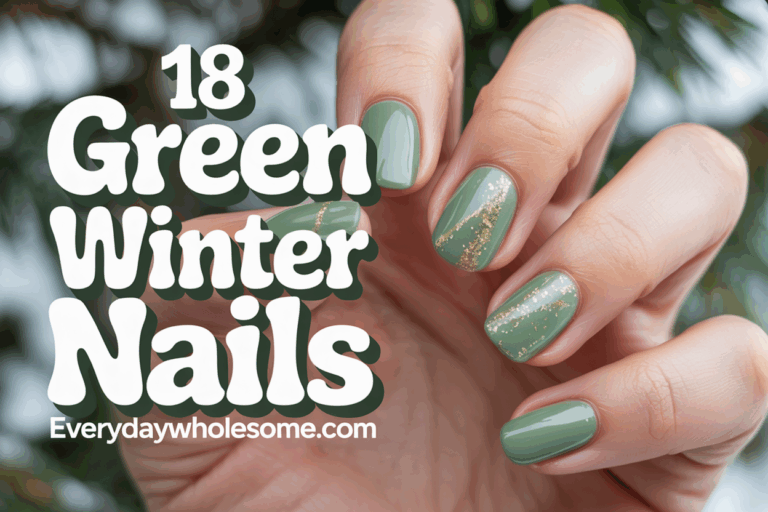 18 Green Winter Nails Ideas for Stylish Seasonal Looks