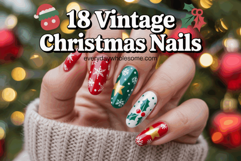 18 Vintage Christmas Nails Ideas for Timeless Holiday Style