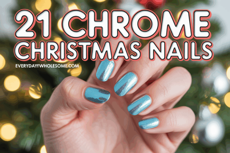 21 Chrome Christmas Nails Ideas for a Festive and Stylish Holiday Look