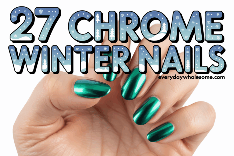 27 Chrome Winter Nails Ideas for a Sleek and Festive Look