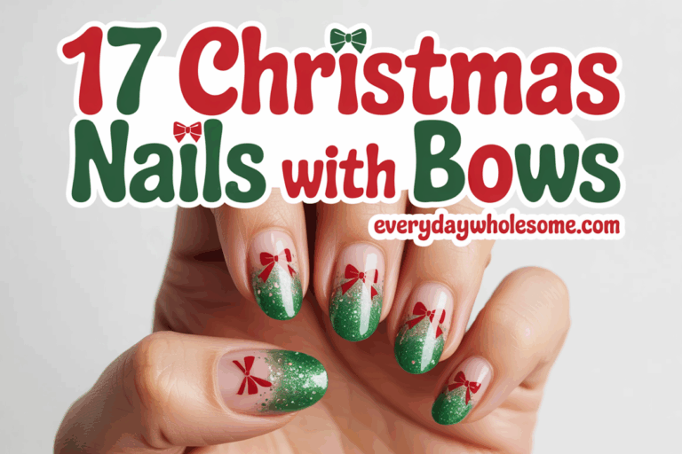 17 Christmas Nails With Bows Ideas Perfect for Festive Elegance and Style