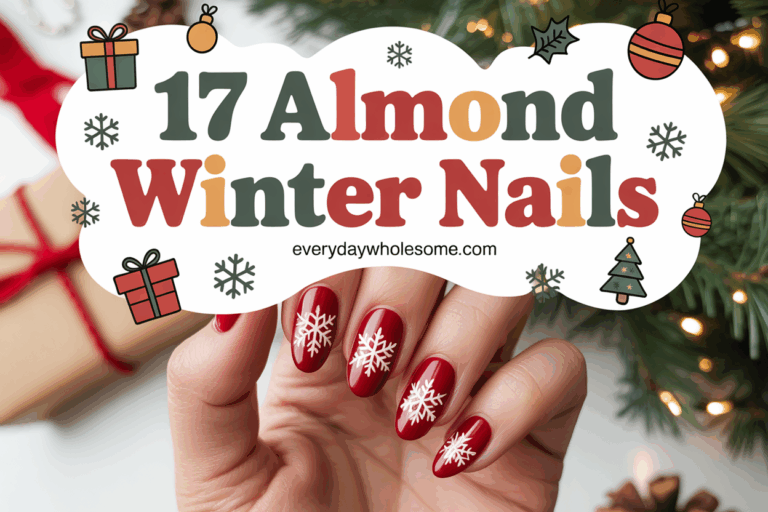 17 Winter Nails Almond Designs for Sleek Seasonal Style