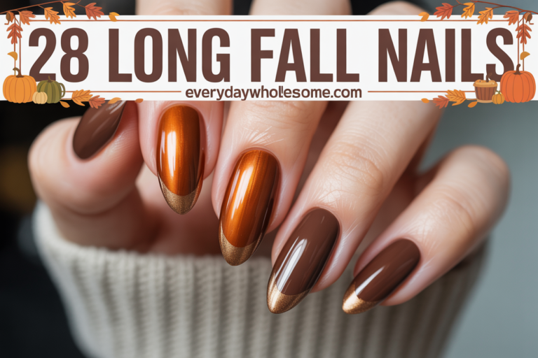 28 Long Fall Nails: Chic Designs and Care Tips for Elegant Autumn Manicures
