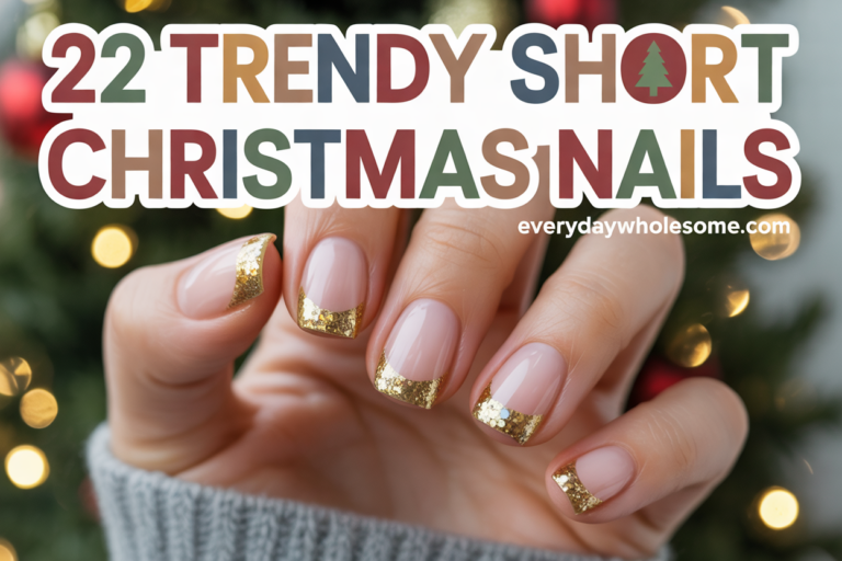 22 Trendy Short Christmas Nails for Festive Holiday Style