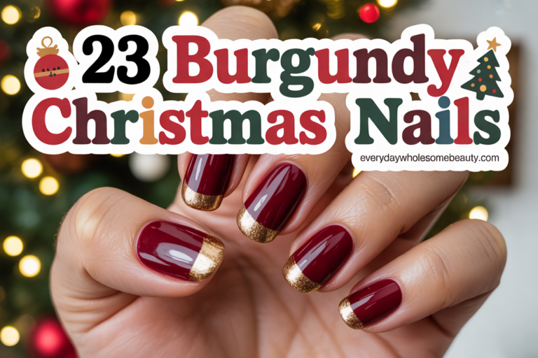 23 Burgundy Christmas Nails for a Festive Holiday Look